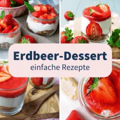 Erdbeer-Dessert: einfache Rezepte mit frischen Erdbeeren und cremiger Schicht. Perfekt für den Sommer!